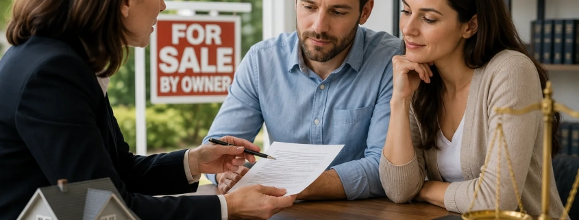Sarasota Florida real estate lawyer reviewing a for sale by owner residential real estate contract with buyers